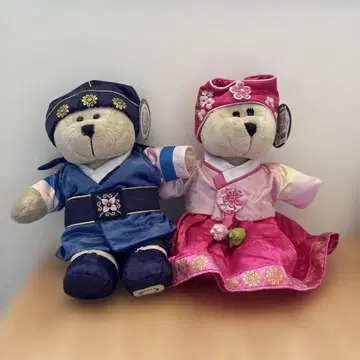 한국 스벅 베어리스타 봉제 인형 세트