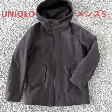 UNIQLO 울 블렌드 숏 기장 후드 부착 코트