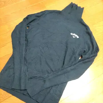[ 새상품급 ] 캘러웨이 골프 터틀넥 M 네이비 컬러