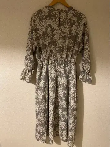 그레이지 꽃무늬 롱 원피스 긴팔