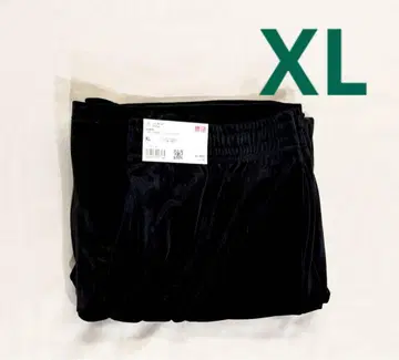 택 포함 새상품 UNIQLO 소프트 벨로아 이지 팬츠 블랙 XL 유니클로