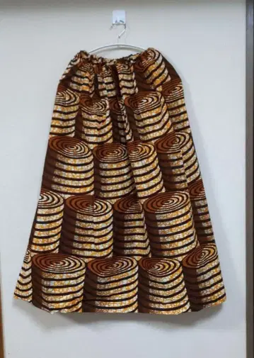 크리스마스 세일 아프리칸 롱 개더 스커트 소용돌이 No.386