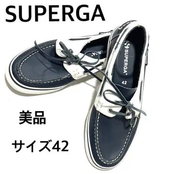 새상품급 스페르가 데크 슈즈 네이비 화이트 42 이탈리아제
