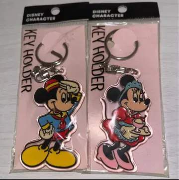 [ 레어 ] 디즈니 미키 미니 키링 스트랩 쇼와 레트로