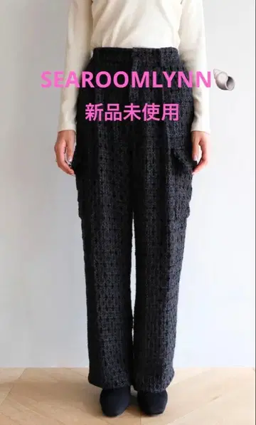 미사용 새상품 트위드 턱 팬츠 SEAROOMLYNN