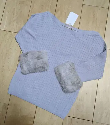 새상품 아푸와이저 리셰 소매 퍼 니트