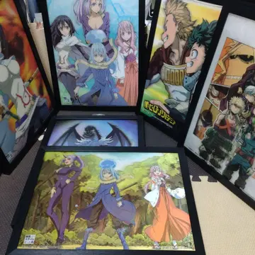 애니메이션 캐릭터 3D 아트 컬렉션 A4 사이즈 프레임 포함