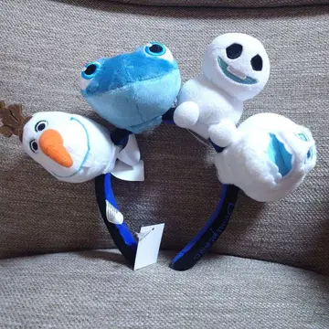 홍콩 디즈니 올라프 스노우기스 샐러맨더 마쉬멜로우 머리띠