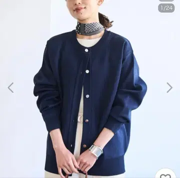 미사용 코엔 네이비 버튼 가디건 M 사이즈