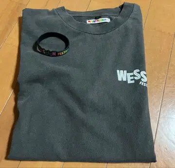 WESSIO WEST. 러버 밴드 티셔츠 차콜 M 사이즈