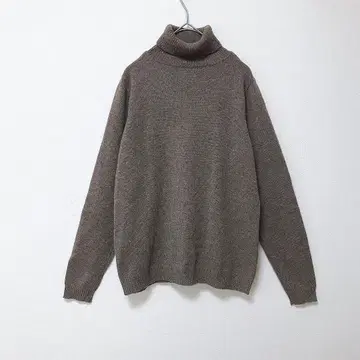 캐시미어 100% 터틀넥 긴팔 니트 (L) 얇은 소재 하이넥 스웨터