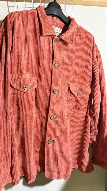 Chevrons 코듀로이 셔츠 오렌지