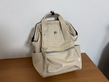 FILA 베이지 백팩 발수 가공