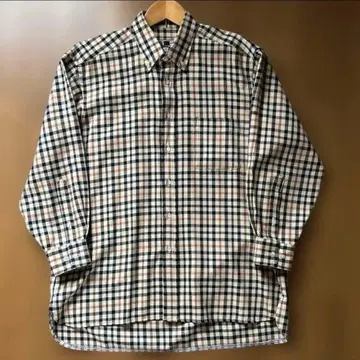 DAKS 체크 셔츠 베이지