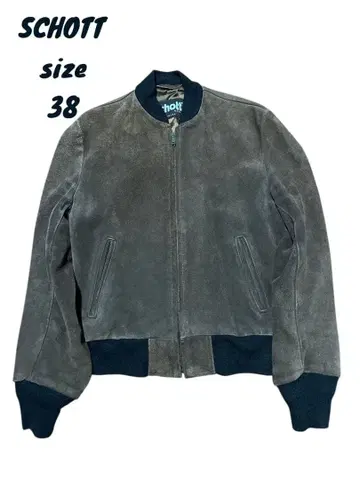 SCHOTT 샷 90s 스웨이드 가죽 봄버 자켓