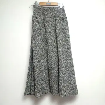 잉게보그 A라인 롱 플레어 스커트 플레어 트위드 핑크하우스