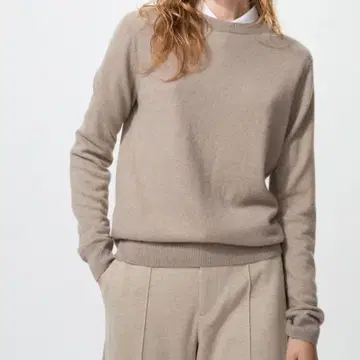 UNIQLO 100% 캐시미어 스웨터 L 사이즈 베이지