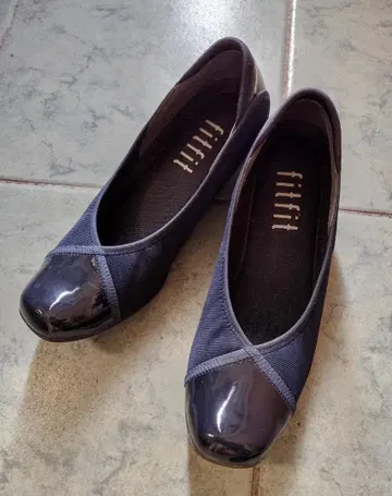 [ 새상품급 ] fitfit 웨지 밑창 스트레치 펌프스 네이비 25cm