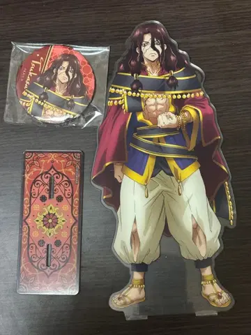 Dr.stone 시시왕 사자 BIG 아크릴 스탠드 & 캔뱃지 세트