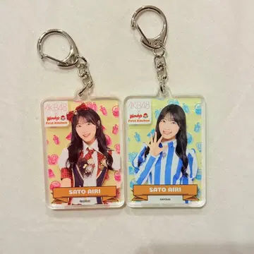 AKB48 웨이디즈 사토 아카리 아크릴 키링 2개 세트