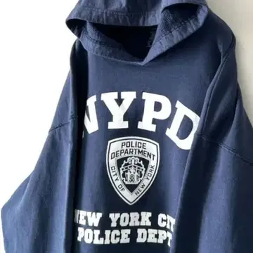 NYPD 프룻 오브 더 룸 폴리 후드티 XL 네이비 구제 의류