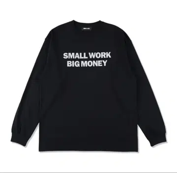 윈드앤씨 긴팔 롱T셔츠 SMALL WORK BIG MONEY