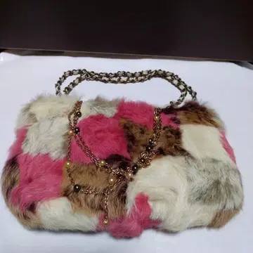 토끼털 패치워크 핸드백