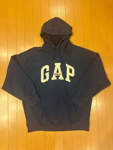 90s GAP 애슬레틱 로고 네이비 후드티
