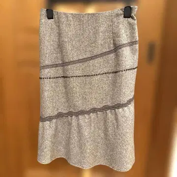 ef-de 에프데 트위드 플레어 스커트 브라운 계열 무릎 기장 9