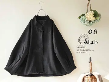 새상품 할인 08mab 블랙*울 혼방 멜톤 볼륨 소매 코트 자켓 1050