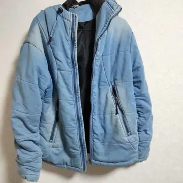 데님풍 라이트 블루 다운 자켓 L 아우터