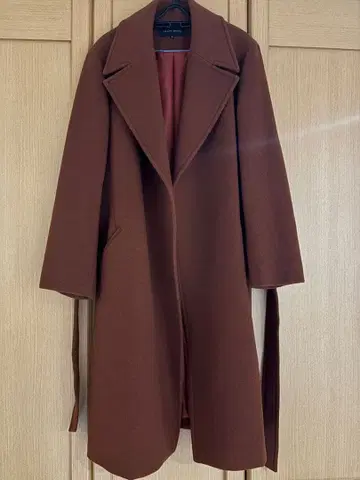 트랜스워크 삼양상회 브라운 울 롱 코트 벨트 포함