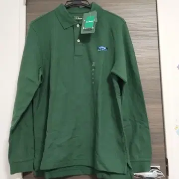 L.LBean 피케 셔츠 긴팔 그린