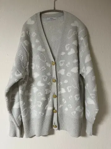 COEL 하트 자카드 빅 가디건