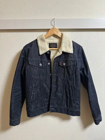 보아 카라 부착 데님 자켓