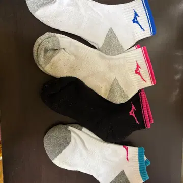 미즈노 삭스 4켤레 세트 컬러풀