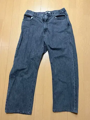 NIKO AND. 다크 그레이 와이드 데님 팬츠