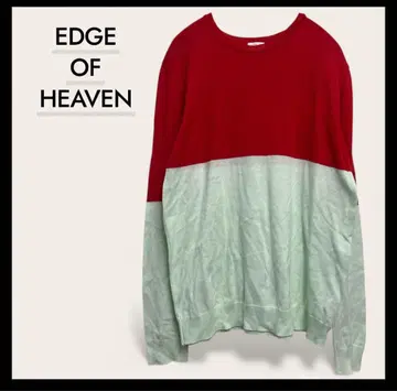 EDGE OF HEAVEN 니트 스웨터 L 바이컬러