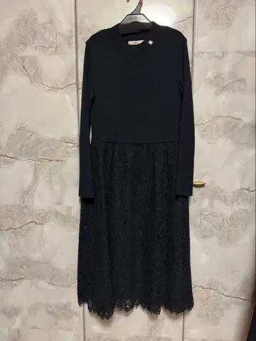 르네 원피스 니트 레이스 네이비 36 새상품급