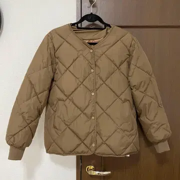 브라운 퀼팅 자켓
