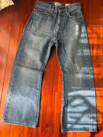 KURO 라이트 블루 와이드 레그 데님 팬츠