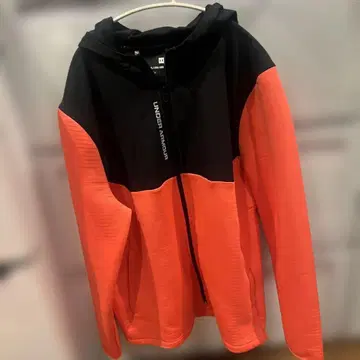 UNDER ARMOUR 풀 집업 후드티 3XL 오렌지/블랙