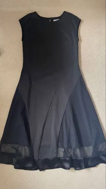 FENNEL 슬리브리스 비대칭 원피스 블랙 M 사이즈