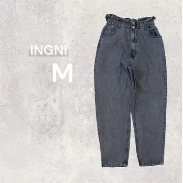 INGNI 잉그 하이웨스트 데님 팬츠 청바지 허리밴딩 테이퍼드