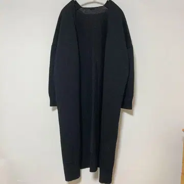 뮤즈 두지엠 클라세 린넨 실크 롱 가디건 겉옷 블랙