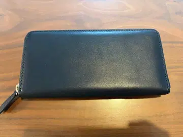 [ MURA ] 네이비 가죽 장지갑
