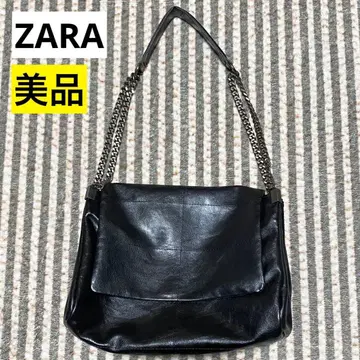 배송비 포함 [ 익명 배송 ] ZARA 플랩 락카 숄더백 가죽 블랙