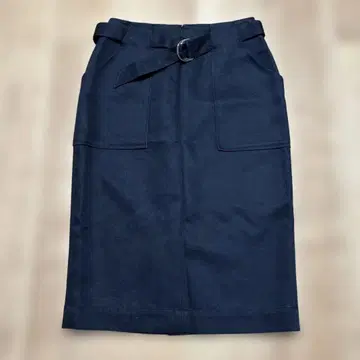 네이비 타이트 스커트 벨트 포함