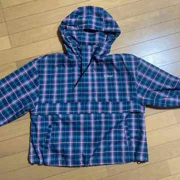 B.Base 나일론 테크 아노락 체크 마운틴 파카 블루 계열 M