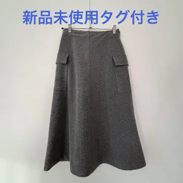 75% 오프 새상품 플랩 포켓 플레어 스커트 스픽앤스팬